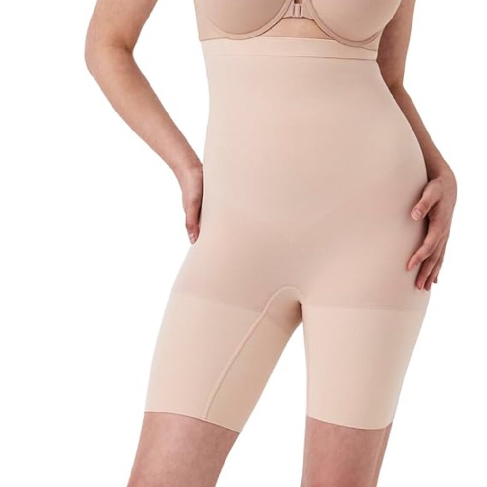 SPANX sculpt Seamless Power High-Waisted Mid-Thigh Short - Lightweight,